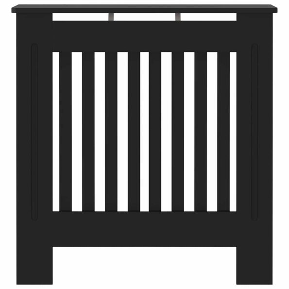 vidaXL Kryt radiátora 2 pcs Čierna 78 x 19 x 81.5 cm Kompozitné drevo – Obrázok 4