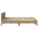vidaXL Rám postele Remeselný dub 135 x 190 cm Kompozitné drevo – Obrázok 7