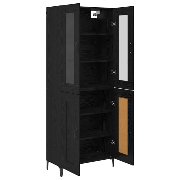 vidaXL Highboard Čierny dub 69,5 x 34 x 180 cm Kompozitné drevo – Obrázok 5