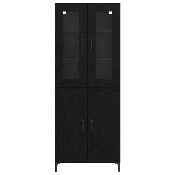 vidaXL Highboard Čierny dub 69,5 x 34 x 180 cm Kompozitné drevo – Obrázok 6