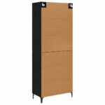 vidaXL Highboard Čierny dub 69,5 x 34 x 180 cm Kompozitné drevo – Obrázok 7