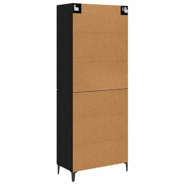 vidaXL Highboard Čierny dub 69,5 x 34 x 180 cm Kompozitné drevo – Obrázok 7
