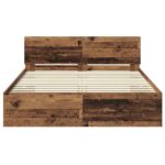 vidaXL Rám postele Staré drevo 120 x 200 cm Kompozitné drevo – Obrázok 6