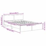 vidaXL Rám postele Staré drevo 120 x 190 cm Kompozitné drevo – Obrázok 12