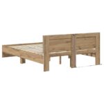 vidaXL Rám postele Remeselný dub 120 x 190 cm Kompozitné drevo – Obrázok 8