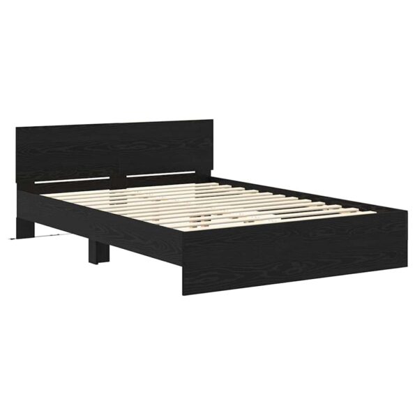 vidaXL Rám postele Čierny dub 120 x 190 cm Kompozitné drevo – Obrázok 5