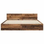 vidaXL Rám postele Staré drevo 180 x 200 cm Kompozitné drevo – Obrázok 6