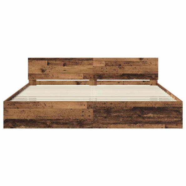 vidaXL Rám postele Staré drevo 180 x 200 cm Kompozitné drevo – Obrázok 6