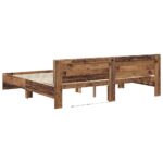 vidaXL Rám postele Staré drevo 180 x 200 cm Kompozitné drevo – Obrázok 8