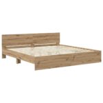 vidaXL Rám postele Remeselný dub 180 x 200 cm Kompozitné drevo – Obrázok 5