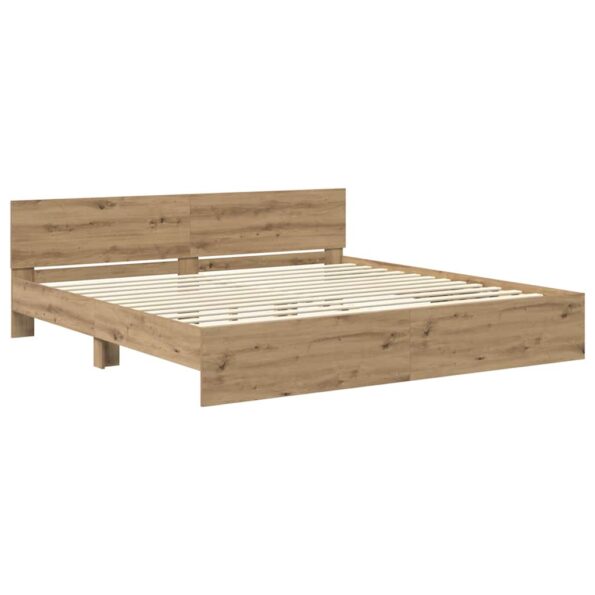 vidaXL Rám postele Remeselný dub 180 x 200 cm Kompozitné drevo – Obrázok 5