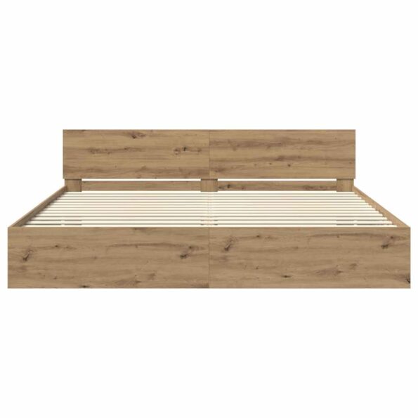 vidaXL Rám postele Remeselný dub 180 x 200 cm Kompozitné drevo – Obrázok 6