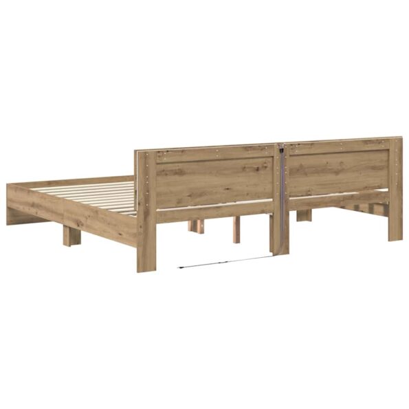 vidaXL Rám postele Remeselný dub 180 x 200 cm Kompozitné drevo – Obrázok 8