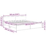 vidaXL Rám postele Čierny dub 180 x 200 cm Kompozitné drevo – Obrázok 12