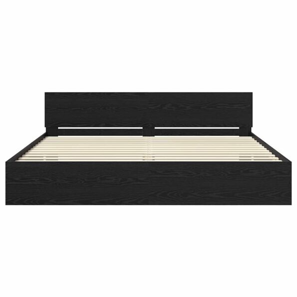 vidaXL Rám postele Čierny dub 180 x 200 cm Kompozitné drevo – Obrázok 6