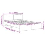 vidaXL Rám postele Remeselný dub 140 x 200 cm Kompozitné drevo – Obrázok 12