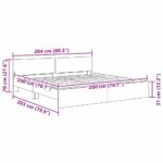 vidaXL Rám postele Staré drevo 200 x 200 cm Kompozitné drevo – Obrázok 12