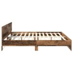 vidaXL Rám postele Staré drevo 200 x 200 cm Kompozitné drevo – Obrázok 7