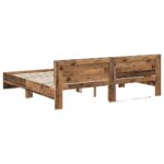 vidaXL Rám postele Staré drevo 200 x 200 cm Kompozitné drevo – Obrázok 8