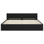 vidaXL Rám postele Čierny dub 200 x 200 cm Kompozitné drevo – Obrázok 6