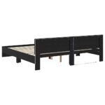 vidaXL Rám postele Čierny dub 200 x 200 cm Kompozitné drevo – Obrázok 8