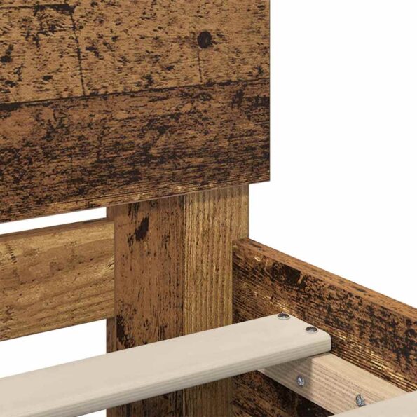 vidaXL Rám postele Staré drevo 150 x 200 cm Kompozitné drevo – Obrázok 9
