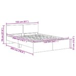 vidaXL Rám postele Čierny dub 150 x 200 cm Kompozitné drevo – Obrázok 12