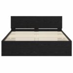 vidaXL Rám postele Čierny dub 150 x 200 cm Kompozitné drevo – Obrázok 6