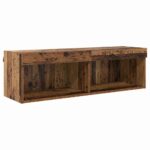 TV nástenné jednotky s LED 5 pcs Staré drevo 40,5 x 30 x 102 cm – Obrázok 9