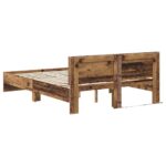 vidaXL Rám postele Staré drevo 160 x 200 cm Kompozitné drevo – Obrázok 8
