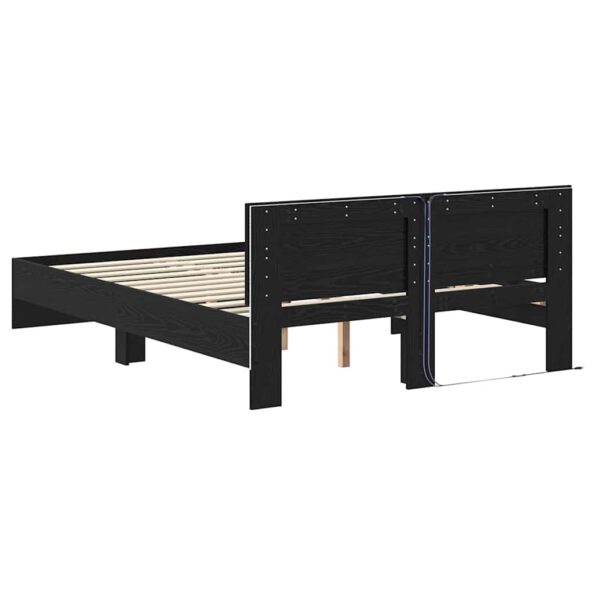 vidaXL Rám postele Čierny dub 160 x 200 cm Kompozitné drevo – Obrázok 8