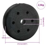 vidaXL 2-v-1 činkový set 30kg Čierna a modrá Cement a železní piesok – Obrázok 11
