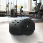 vidaXL 2-v-1 činkový set 30kg Čierna a modrá Cement a železní piesok – Obrázok 3