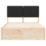 vidaXL Rám postele s čalúneným čelom Čierna 120 x 200 cm – Obrázok 5