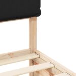 vidaXL Rám postele s čalúneným čelom Čierna 120 x 190 cm – Obrázok 8