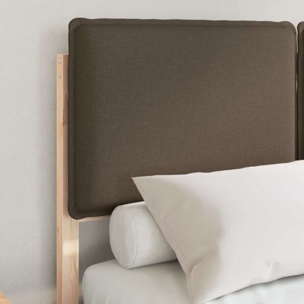 vidaXL Rám postele s čalúneným čelom Sivohnedá 120 x 190 cm – Obrázok 3