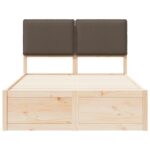 vidaXL Rám postele s čalúneným čelom Sivohnedá 120 x 190 cm – Obrázok 5