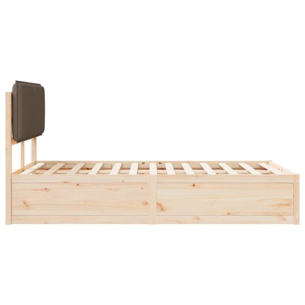 vidaXL Rám postele s čalúneným čelom Sivohnedá 120 x 190 cm – Obrázok 6