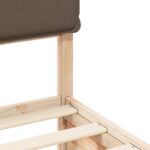 vidaXL Rám postele s čalúneným čelom Sivohnedá 120 x 190 cm – Obrázok 8