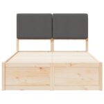 vidaXL Rám postele s čalúneným čelom Tmavo šedá 120 x 200 cm – Obrázok 5