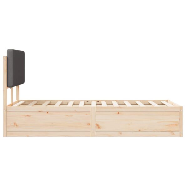 vidaXL Rám postele s čalúneným čelom Tmavo šedá 120 x 200 cm – Obrázok 6