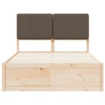 vidaXL Rám postele s čalúneným čelom Sivohnedá 120 x 200 cm – Obrázok 5