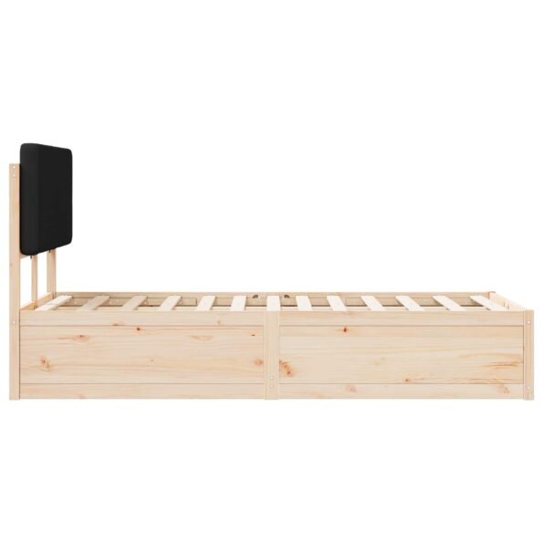 vidaXL Rám postele s čalúneným čelom Čierna 120 x 190 cm – Obrázok 6