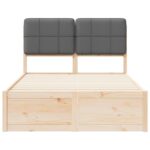 vidaXL Rám postele s čalúneným čelom Tmavo šedá 120 x 200 cm – Obrázok 5