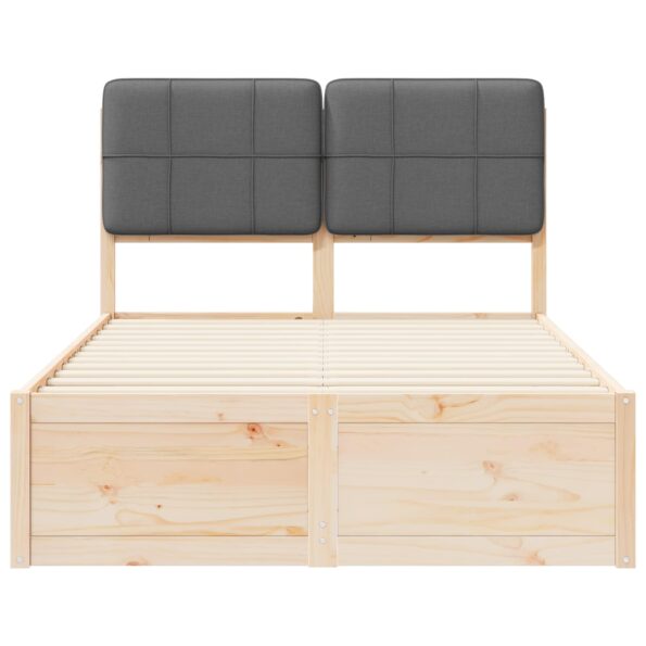 vidaXL Rám postele s čalúneným čelom Tmavo šedá 120 x 200 cm – Obrázok 5