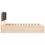 vidaXL Rám postele s čalúneným čelom Tmavo šedá 120 x 200 cm – Obrázok 6