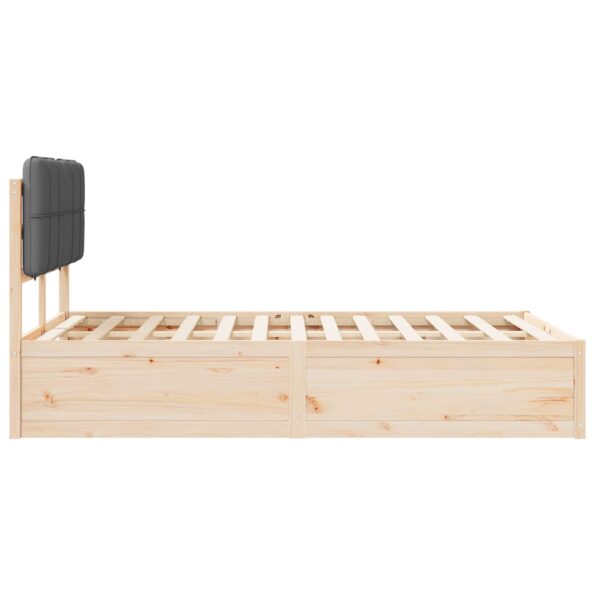 vidaXL Rám postele s čalúneným čelom Tmavo šedá 120 x 200 cm – Obrázok 6