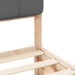 vidaXL Rám postele s čalúneným čelom Tmavo šedá 120 x 200 cm – Obrázok 8