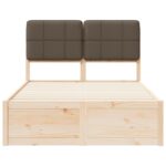 vidaXL Rám postele s čalúneným čelom Sivohnedá 120 x 190 cm – Obrázok 5