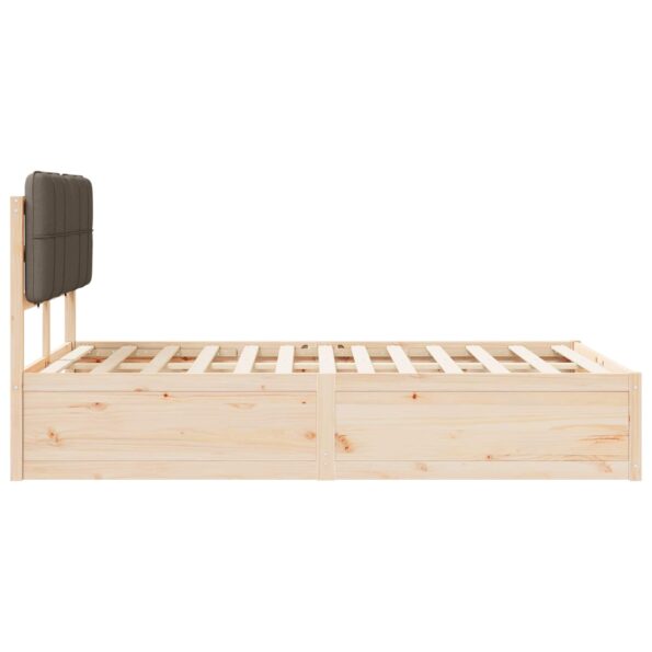 vidaXL Rám postele s čalúneným čelom Sivohnedá 120 x 190 cm – Obrázok 6